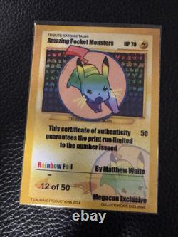 Monstres de Poche Incroyables Pikachu Foil Exclusif MegaCon Signé avec COA