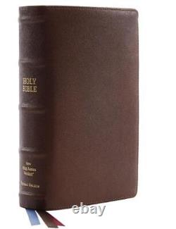 NKJV, Bible de référence à une colonne, cuir de chèvre de qualité supérieure, marron, Premier Co