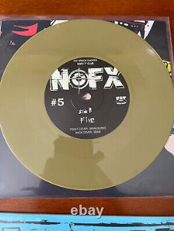 NOFX 7 POUCES du mois Rare Gold Band Version JAMAIS JOUÉ Limité à 100 Nouveau