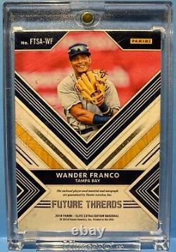 Panini Elite Édition Extra 2018 Wander Franco Patch Auto 16/25 #1 Propect In Mlb