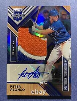 Pete Alonso 2018 Elite Extra Edition 05/10 Patch Auto Roy New York Mets Rare