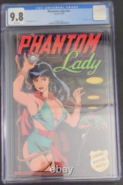 Phantom Lady #1 Cgc 9.8 Noté 1994 Verotik Le Crime Ne Paie Jamais Couverture de Adam Hughes