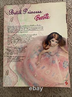 Poupée Barbie édition spéciale Batik Princess Aa de Mattel de 2003, C4558, neuve en boîte/très rare