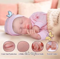 Poupées bébés réalistes ultra réalistes et authentiques en vinyle avec corps souple, nouveau-né.