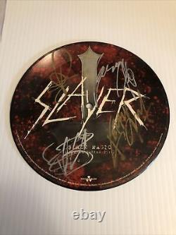 Rare Autographed Slayer When the Stillness Comes Picture Disk 7 RSD Signed
<br/>
 
 <br/>  Rareté signée Autographed Slayer When the Stillness Comes Picture Disk 7 RSD Signed