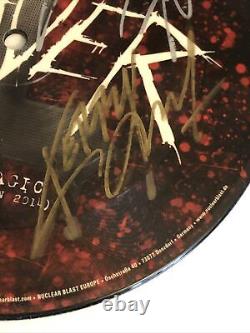 Rare Autographed Slayer When the Stillness Comes Picture Disk 7 RSD Signed<br/>
    <br/>

Rareté signée Autographed Slayer When the Stillness Comes Picture Disk 7 RSD Signed