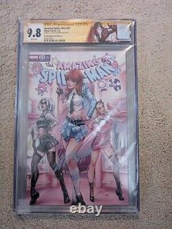 Spider-Man incroyable #25 CGC 9.8 SS Couverture de J Scott Campbell Label Spider-Man