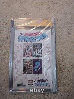 Spider-Man incroyable #25 CGC 9.8 SS Couverture de J Scott Campbell Label Spider-Man