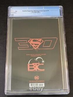 Superman 30e Anniversaire Spécial #1 Btc Silver Foil Cgc 9,8 11000 Nouveau Cas