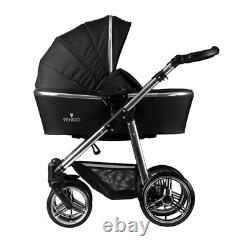 Venicci Pram Special Silver Edition 3 En 1 Travel Baby Pushchair System Noir