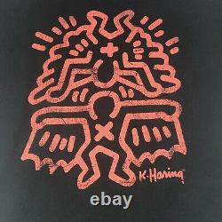 Vintage Keith Haring Moma Édition Spéciale Single Stitch Black Red Bat T Shirt M