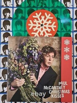 Vinyle vert 45 tours Paul McCartney 7 Baisers de Noël Chanson Magnifique Noël