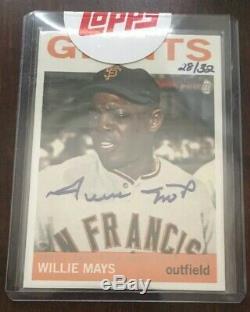 Willie Mays Autograph Topps Heritage 2013 Real One Édition Spéciale 28/32 Vhtf