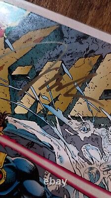 X-MEN #1 Édition spéciale Gate Fold SIGNÉE PAR JIM LEE (Marvel, 1991) avec carte de collection